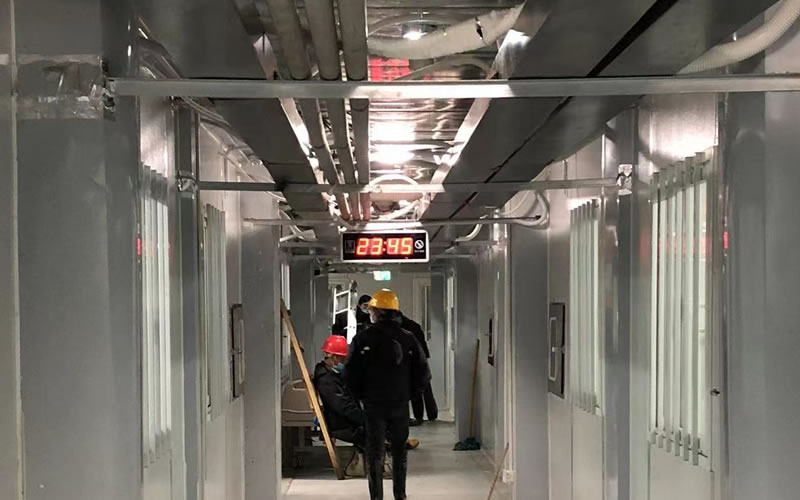 雷神山医院走廊呼叫器显示屏