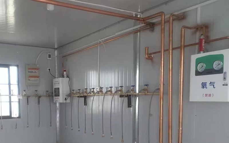 华体会(中国)中心供氧系统氧气管道设备安装说明